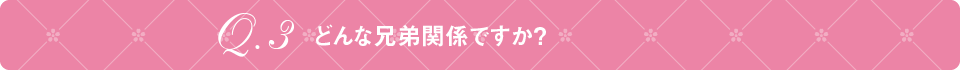 Q3 どんな兄弟関係ですか?